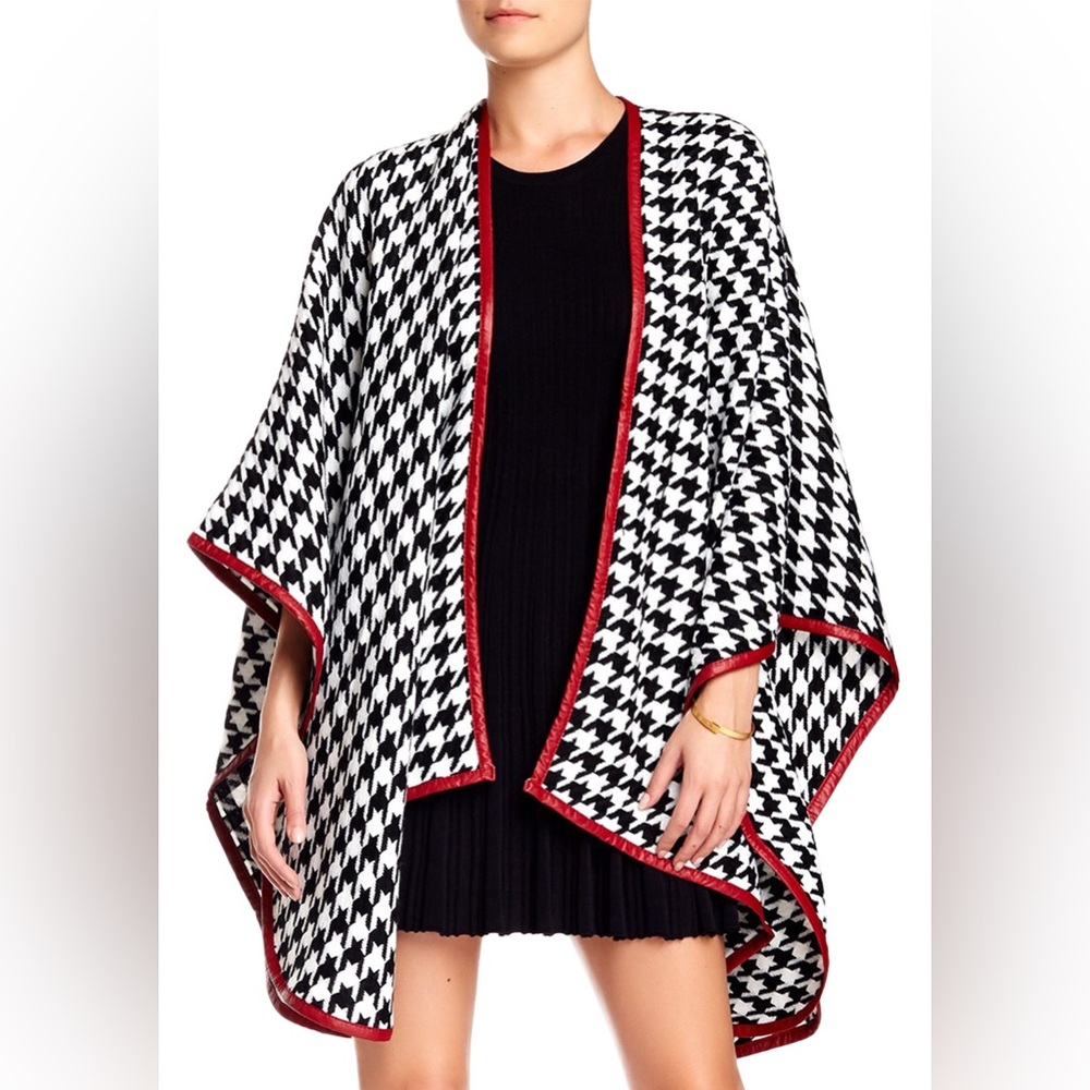Just Jamie Poncho with Red Trim